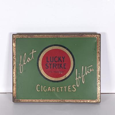 LOT 308: Civil War-Style Clay Pipe, Lidded Wooden Pipe Bowl, White Clay Pipe & Vintage Tobacco Tins