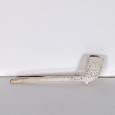 LOT 308: Civil War-Style Clay Pipe, Lidded Wooden Pipe Bowl, White Clay Pipe & Vintage Tobacco Tins