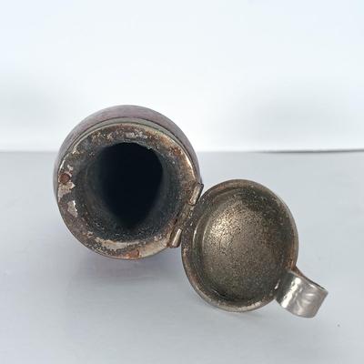 LOT 308: Civil War-Style Clay Pipe, Lidded Wooden Pipe Bowl, White Clay Pipe & Vintage Tobacco Tins