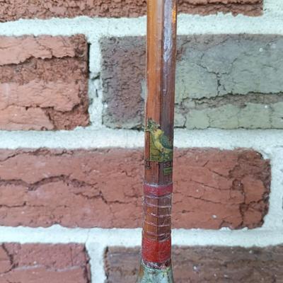 LOT 309: Set of (2) Wooden Fishing Poles with Penn Reels No 35 and No 79 & Wicker Fishing Creel