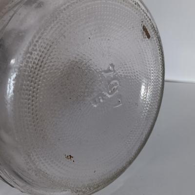 LOT 310: Huffman Glass Oil Bottle with The Master Mfg Co Metal Spout & Duraglass Glass Oil Bottle with Unmarked Metal Spout