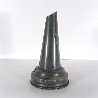 LOT 312: Set of (2) Duraglass Glass Oil Bottles, (2) The Master Mfg Co Metal Spouts & an Unmarked Metal Spout