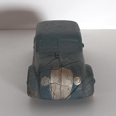 LOT 314: Vintage Marbles, Rubber DeSoto AirFlow Toy Car, Carnival Glass Piggy Bank & Seneca Sauerkraut Coin Bank