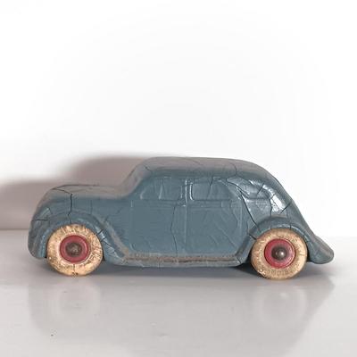 LOT 314: Vintage Marbles, Rubber DeSoto AirFlow Toy Car, Carnival Glass Piggy Bank & Seneca Sauerkraut Coin Bank