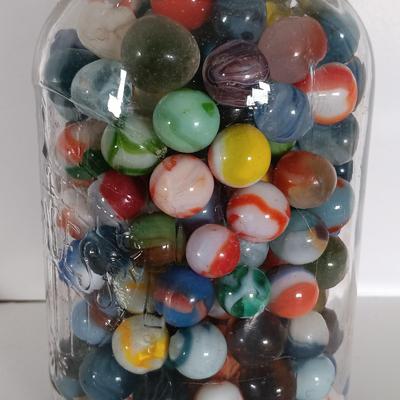 LOT 314: Vintage Marbles, Rubber DeSoto AirFlow Toy Car, Carnival Glass Piggy Bank & Seneca Sauerkraut Coin Bank