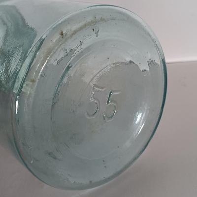 LOT 315: Collection of Blue Glass Canning Jars - Telephone Jar, Atlas, Millville Fruit Jar & More