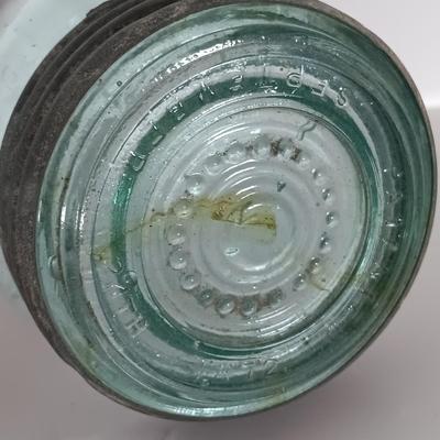 LOT 315: Collection of Blue Glass Canning Jars - Telephone Jar, Atlas, Millville Fruit Jar & More