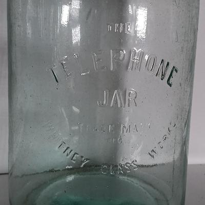 LOT 315: Collection of Blue Glass Canning Jars - Telephone Jar, Atlas, Millville Fruit Jar & More