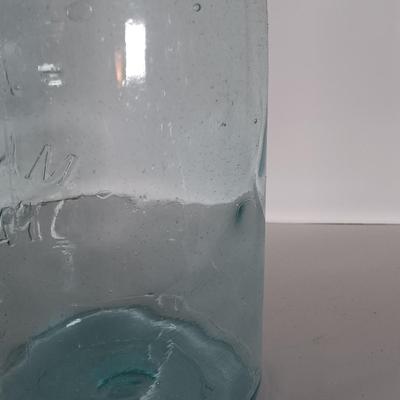 LOT 315: Collection of Blue Glass Canning Jars - Telephone Jar, Atlas, Millville Fruit Jar & More