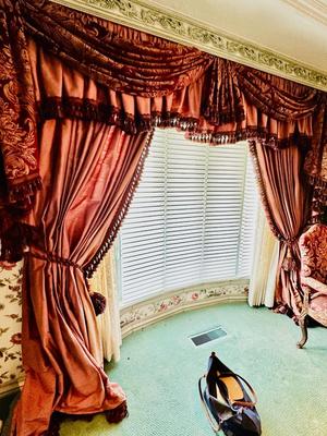 Decor - Drapes Silk Plum with Valance - Drapes only