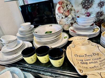 Kitchen Lot 9 w/ John Deer, Mid Century Cups & More