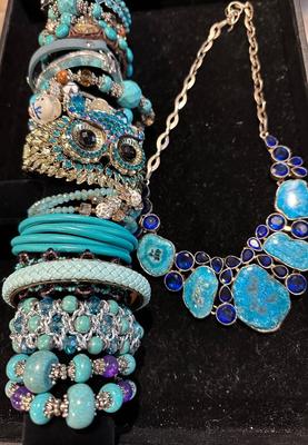 Costume Jewelry Lot A - Turquoise colored