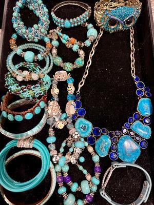 Costume Jewelry Lot A - Turquoise colored