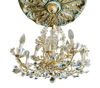 Decor - Entry way Crystal Chandelier - Apx 24" Diameter - Opening bid includes replacement fixture