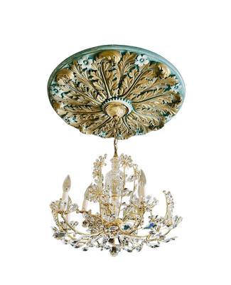 Decor - Entry way Crystal Chandelier - Apx 24" Diameter - Opening bid includes replacement fixture