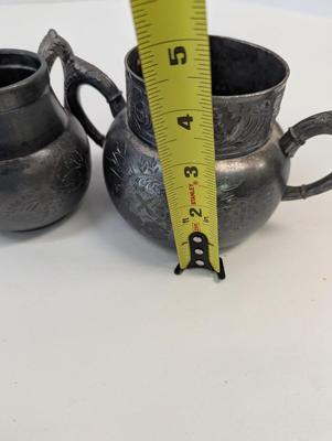 Benedict Quadruple Silverplate Teapot Ornate Floral - 1 Piece Has Another Marking