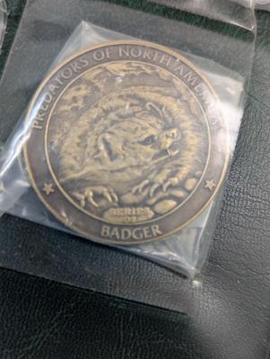 Set of 7 Bronze Commemorative Medallions - Predators North American Hunting Club Collector's Series