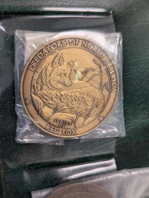 Set of 7 Bronze Commemorative Medallions - Predators North American Hunting Club Collector's Series