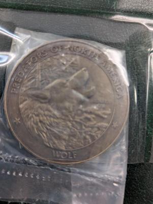 Set of 7 Bronze Commemorative Medallions - Predators North American Hunting Club Collector's Series