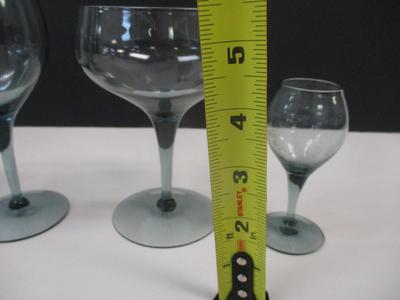 29 Pieces Of American Manor Le Blue Glasses Made In USA