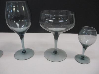29 Pieces Of American Manor Le Blue Glasses Made In USA