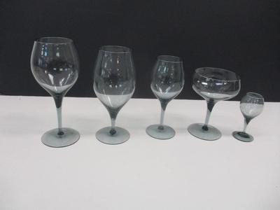 29 Pieces Of American Manor Le Blue Glasses Made In USA