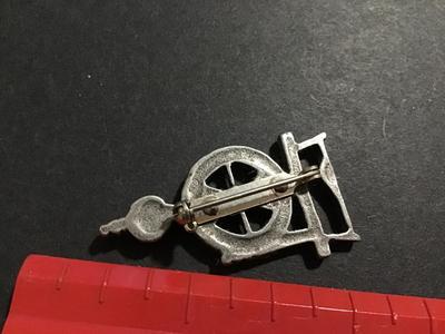 Vintage Spinning Wheel Brooch