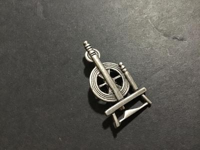 Vintage Spinning Wheel Brooch
