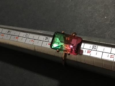 Gorgeous Watermelon Tourmaline Ring