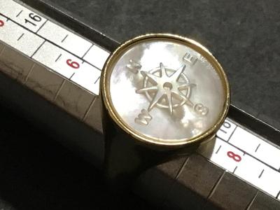 Mother of Pearl Vintage Compass Ring