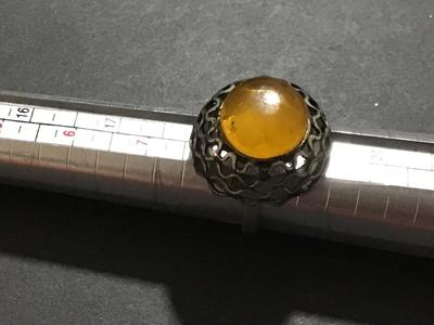 Antique Silver Plated Vintage Ring Stamped Large