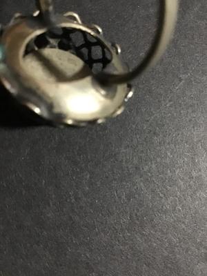 Antique Silver Plated Vintage Ring Stamped Large