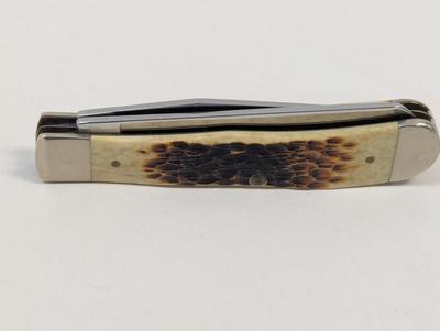 Case XX 2 Blade Pocket Knife Bone Trapper #3