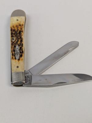 Case XX 2 Blade Pocket Knife Bone Trapper #3