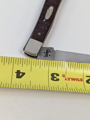 Case Tested XX 1 Blade Pocket Knife Slimeline Trapper Brown Derlin Handle