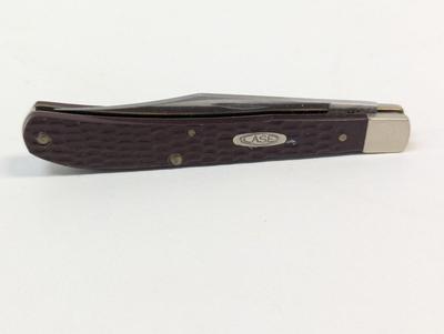 Case Tested XX 1 Blade Pocket Knife Slimeline Trapper Brown Derlin Handle