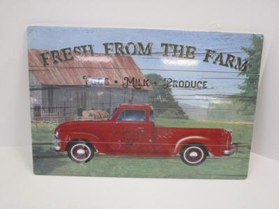 "Fresh From The Farm" Wooden Wall Sign