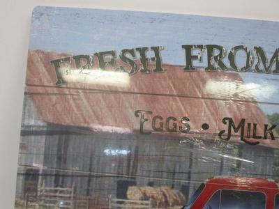 "Fresh From The Farm" Wooden Wall Sign