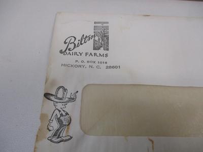 Biltmore Dairy Farms Hickory NC Vintage Envelopes