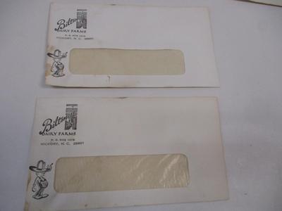 Biltmore Dairy Farms Hickory NC Vintage Envelopes
