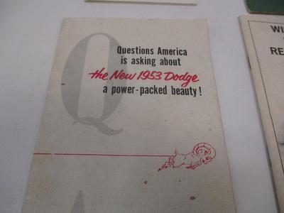 Vintage Pamphlets Dodge Ram Wisconsin Fishing Regulations All Weather Farming