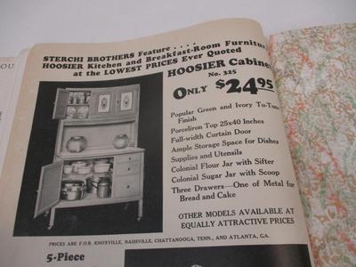 Antique 1931 Sterchi Bros. Store Catalog, Wallpaper Samples, Tires Paints & Furnishings 1932