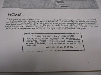 Antique 1931 Sterchi Bros. Store Catalog, Wallpaper Samples, Tires Paints & Furnishings 1932