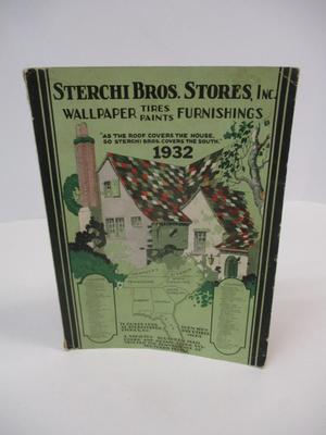 Antique 1931 Sterchi Bros. Store Catalog, Wallpaper Samples, Tires Paints & Furnishings 1932