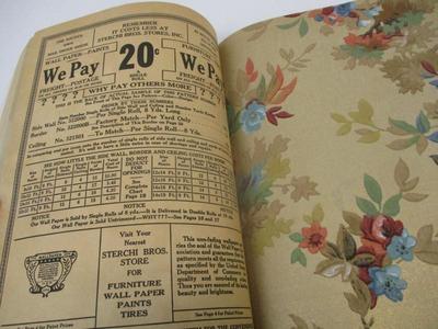 Antique 1931 Sterchi Bros. Store Catalog, Wallpaper Samples, Tires Paints & Furnishings 1932