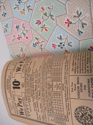 Antique 1931 Sterchi Bros. Store Catalog, Wallpaper Samples, Tires Paints & Furnishings 1932