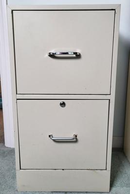 LOT 6B: Two Drawer File Cabinet on Wheels with Keys Included