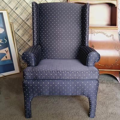 LOT 24L: Pair of Bernhardt Furniture Wing Back Arm Chairs