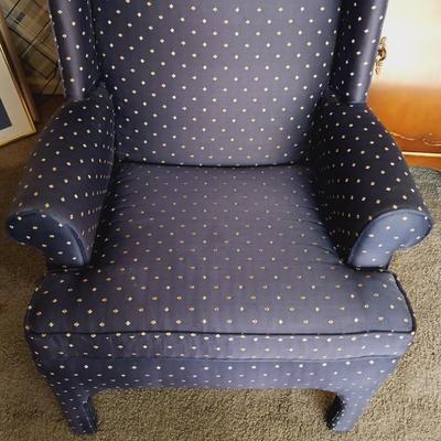 LOT 24L: Pair of Bernhardt Furniture Wing Back Arm Chairs