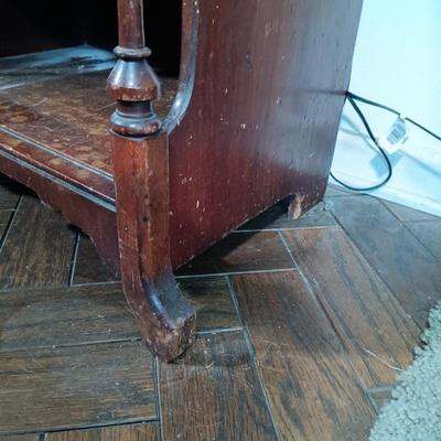 LOT 35L: Antique Dressing Stand with Drop-Front Desk
